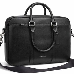 Coach Black Leather Laptop Bag